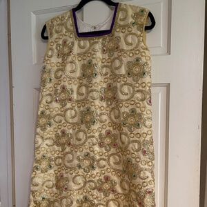 Vintage Gold Mod Dress Anthropologie 70s